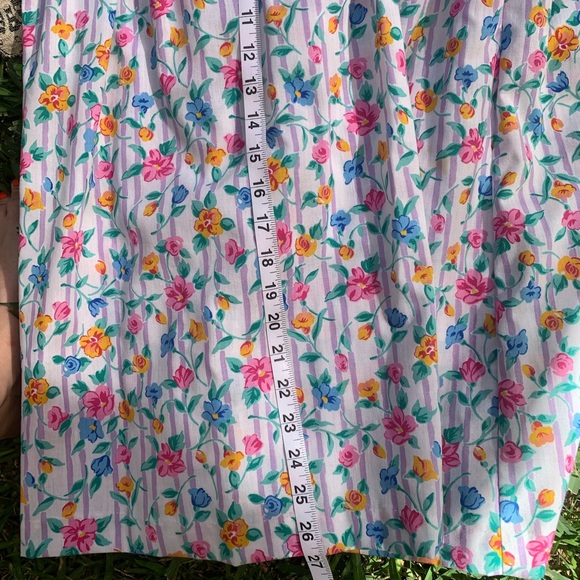 VINTAGE Oscar de la Renta Floral Summer Tea Dress - Picture 9 of 12